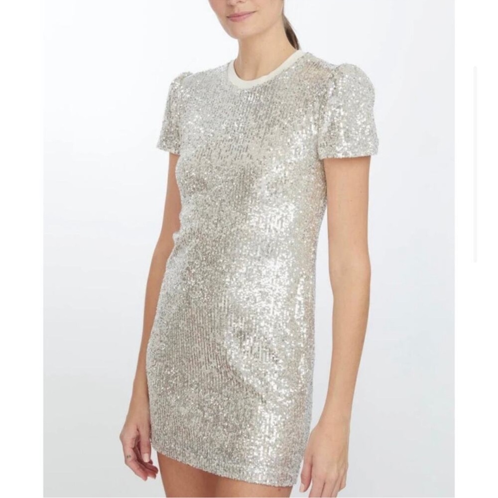 Generation Love Sparkling Silver Mini Dress